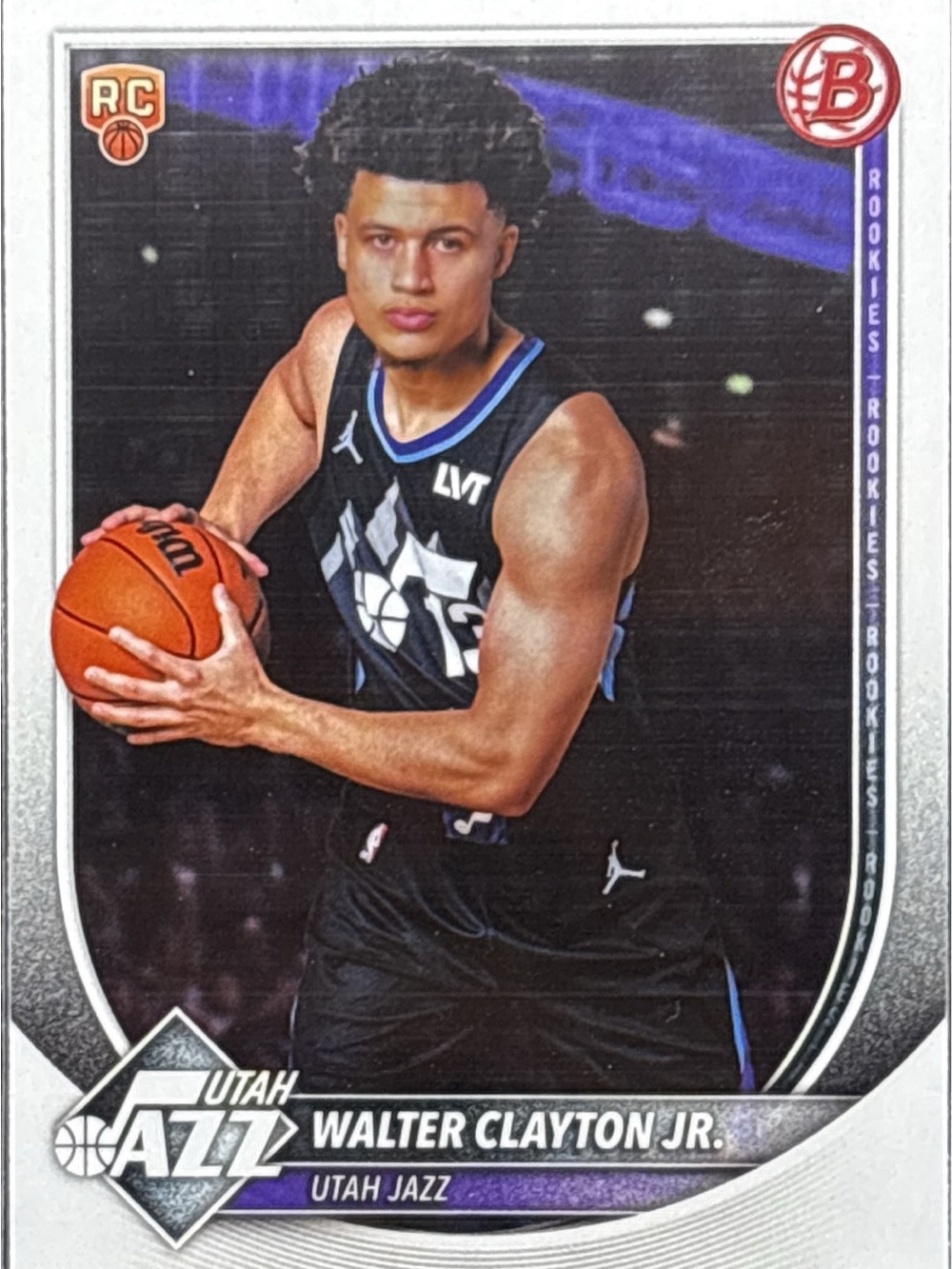 Topps Bowman Walter Clayton Jr Utah Jazz Rookie Basketball Card